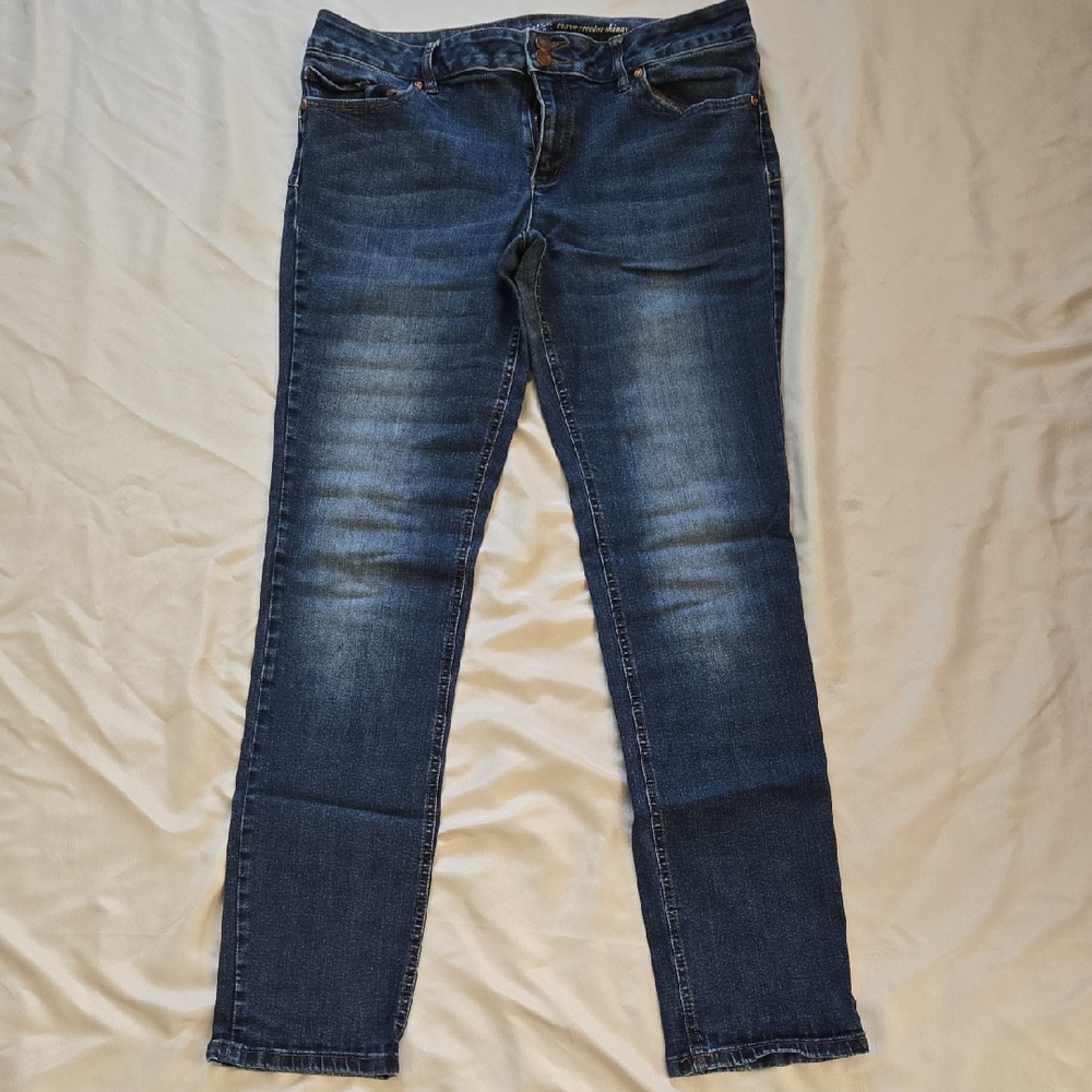 New York & Company Dark Blue Skinny Jeans